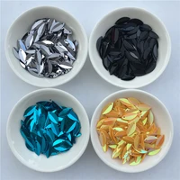 720pcs 614mm cup oval folded sequins horse eyes shape loose sequin paillettes for crafts wedding decoration sewing accessories