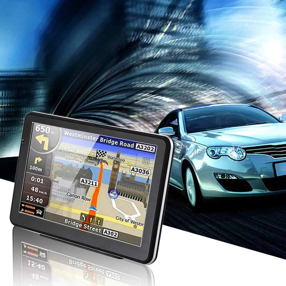 7 &quotсенсорный экран автомобиля gps навигация Bluetooth FM передатчик 24 в музыкальный