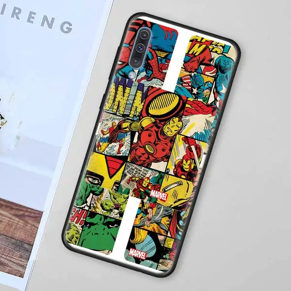 014 Комикса Мстители, Супермен, Бэтмен черный мягкий чехол для samsung Galaxy A50 A70 A40 A10 A20 A30 A60 M10 M20 M30 силиконовый чехол Крышка - Цвет: 014