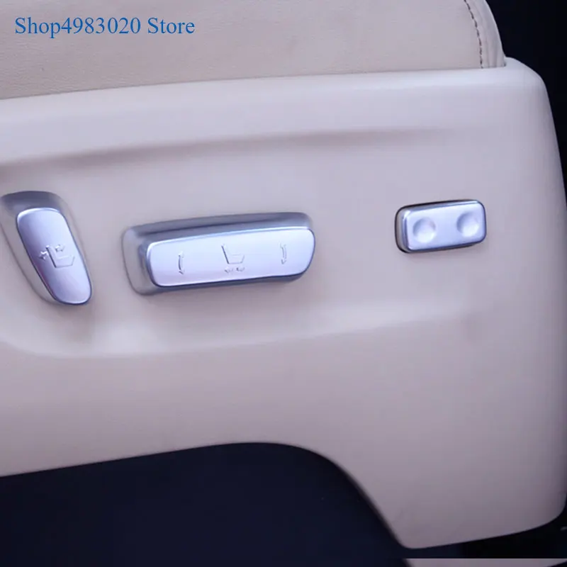 Крышка отделки кнопки регулировки сиденья для автомобиля Toyota Alphard Vellfire AH30 из ABS-пластика с хромированием внутренней части, 5 штук.