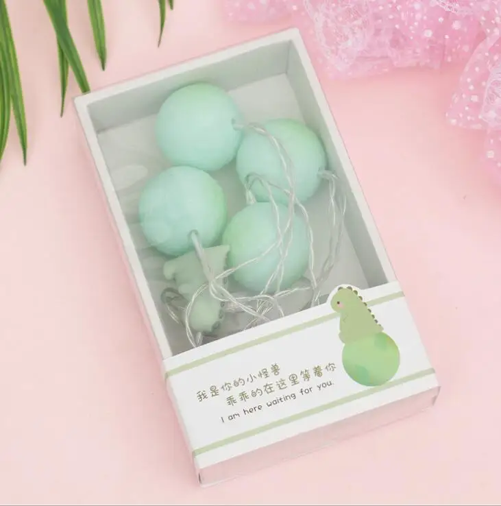 green dinosaur Красочные Щенячий Кот планета КИТ спальня kule ledowe лампа AA батарея смолы материал вспышки световые гирлянды 8 головок Крытый светодиодные полосы - Испускаемый цвет: green dinosaur
