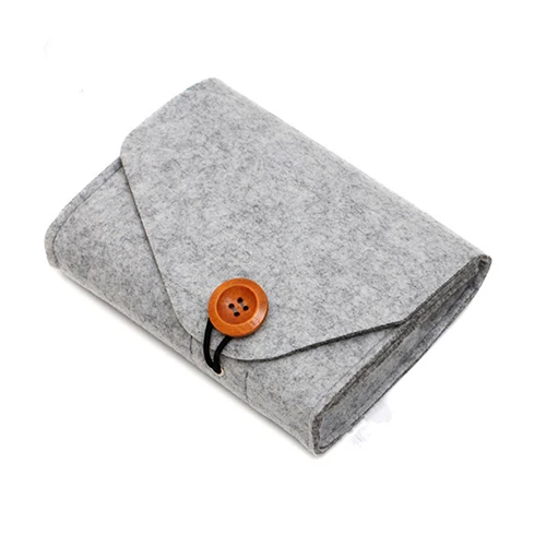 light grey Домашняя Организация хранения 1 шт. ключ для хранения монет войлочная сумка гарнитура sd-карта мобильный кабель для передачи данных power Bank дорожный Органайзер - Цвет: light grey