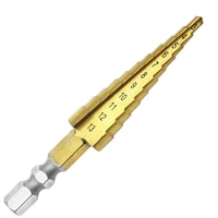 1pc hexagonal handle step drill the pagoda shape hole cutter drills steel plate hole opener 3 13mm reaming drill bit tools