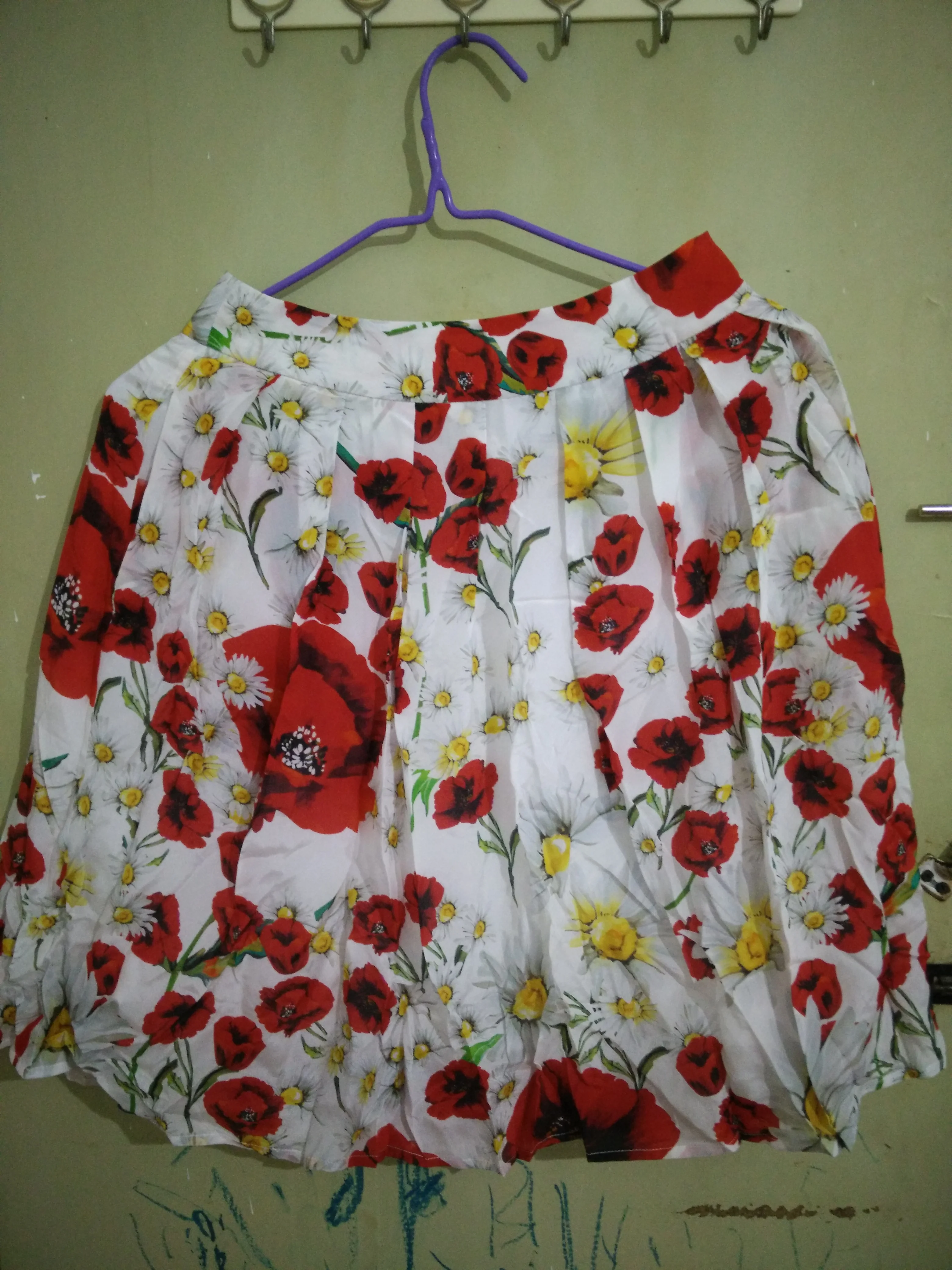 

Women Silk Skirt 2019 Summer Women Silk Skirt Flower Print New