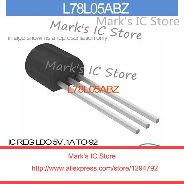 L78L05ABZ IC REG LDO 5 V. 1A TO 92 L78L05AB 78L0 L78L05 78L05 L78L0 78L05A|ldo 5v| |