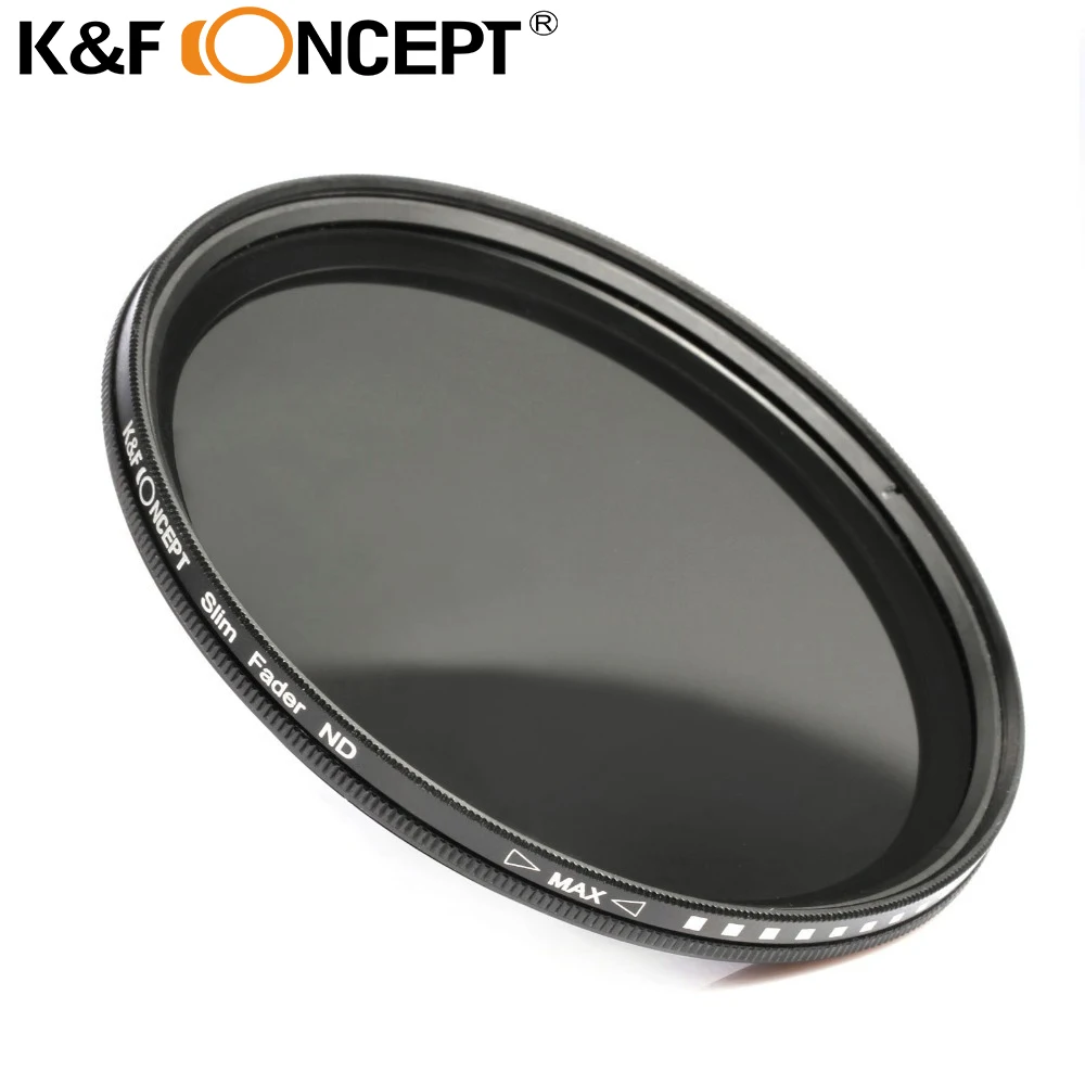 K & F CONCEPT 58 мм ND фильтр фейдер с регулируемой нейтральной плотностью от ND2 до ND400