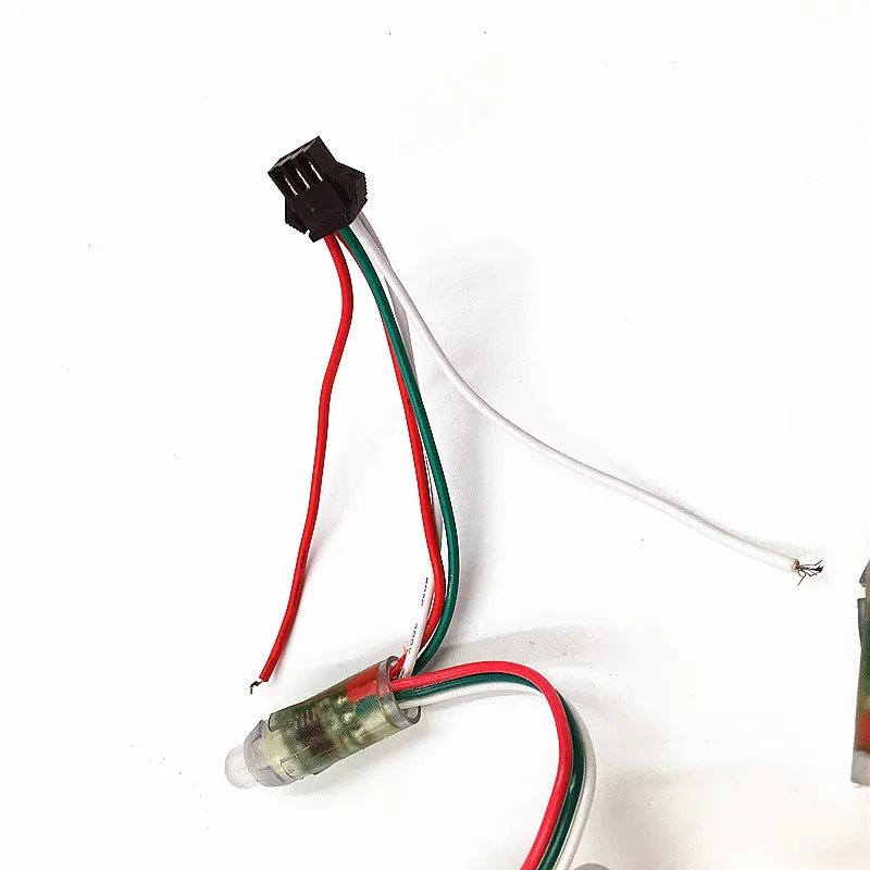 50 шт./лот WS2811 IC DC 5 в 12 мм светодиодный пиксельный модуль полноцветный водонепроницаемый IP68 Светодиодный точечный светильник для рекламы RGB