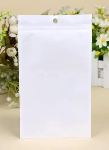 1000PCS High quality Multi Sizes White / Clear Self Seal Zipper Plastic Retail Packaging Packing Poly Bag Zip lock Package