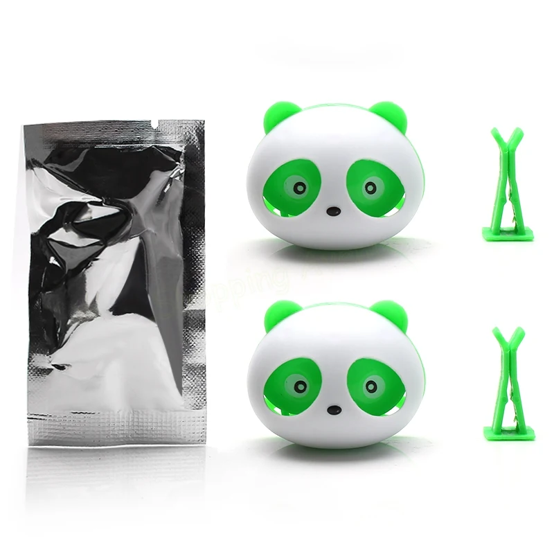 

2pcs Car Perfumes Air Conditioner Vent Outlet Air Freshener 100 original Fragrance Car styling Accessories Panda Eyes Will Jump
