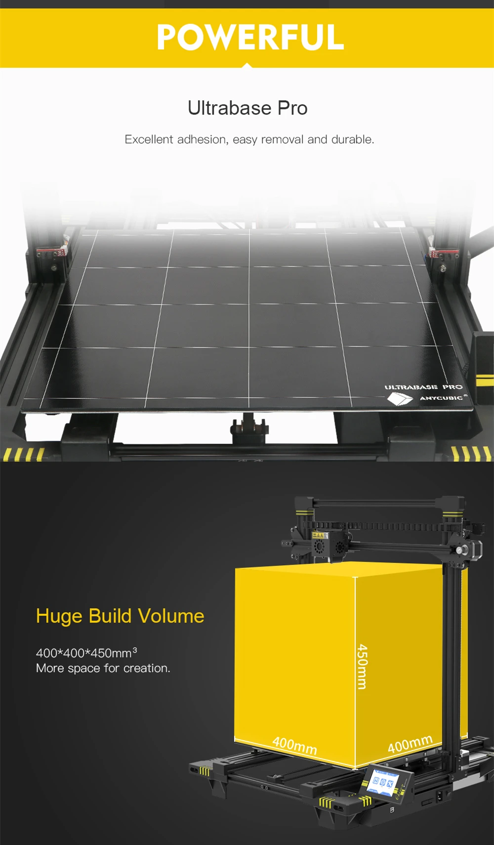 ANYCUBIC 3d принтер чугун Модернизированный автоматический регулятор уровня большой объем Bulid Высокая точность 3 д принтер impresora 3d комплект 3д принтер