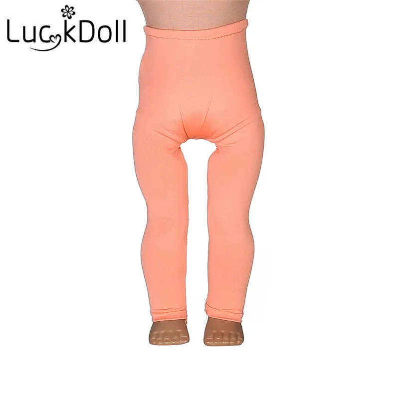 Леггинсы LUCKDOLL сплошного цвета лента подходящая для куклы 43 см или 18 дюймов