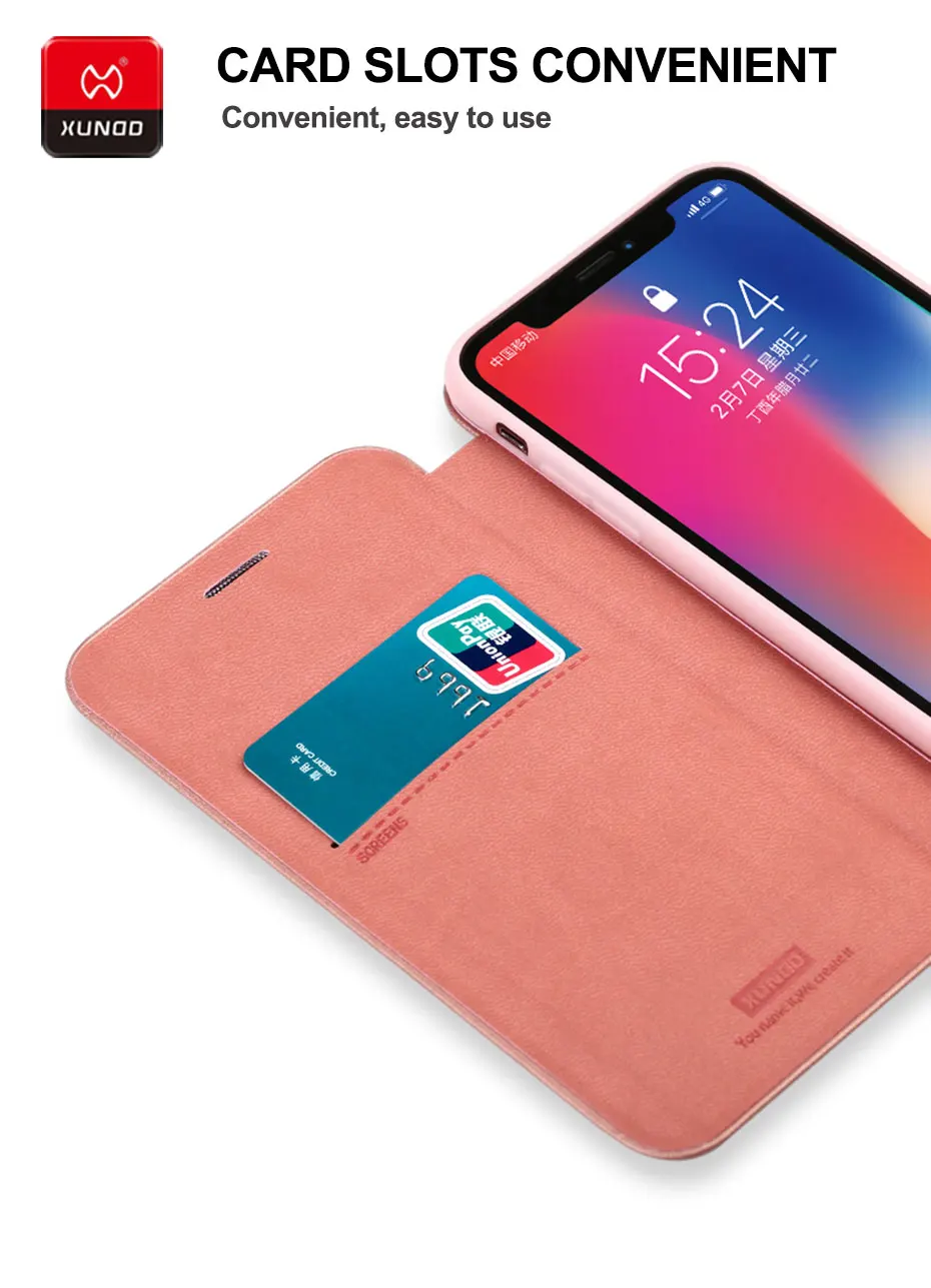 Кожаный чехол бумажник XUNDD для iPhone Xs Max 360 ударопрочный телефона роскошный