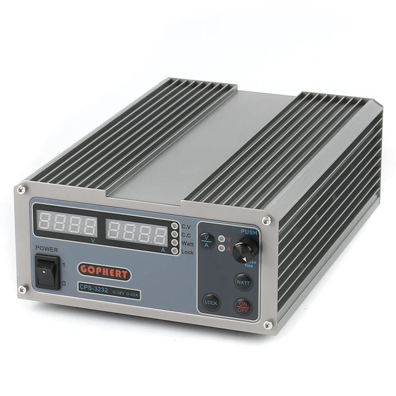 

CPS-3232 высокоэффективный Компактный регулируемый цифровой источник питания постоянного тока 32 в 32A OVP/OCP/OTP лабораторный блок питания вилка EU ...