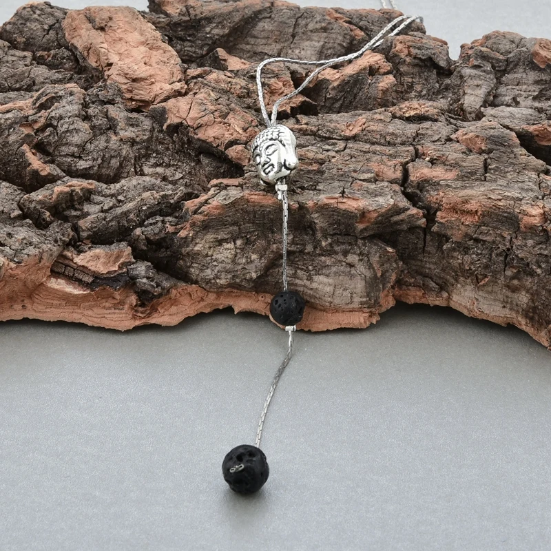 Привлекательные ожерелья и подвески из серебра 2019 пробы с головой Будды для