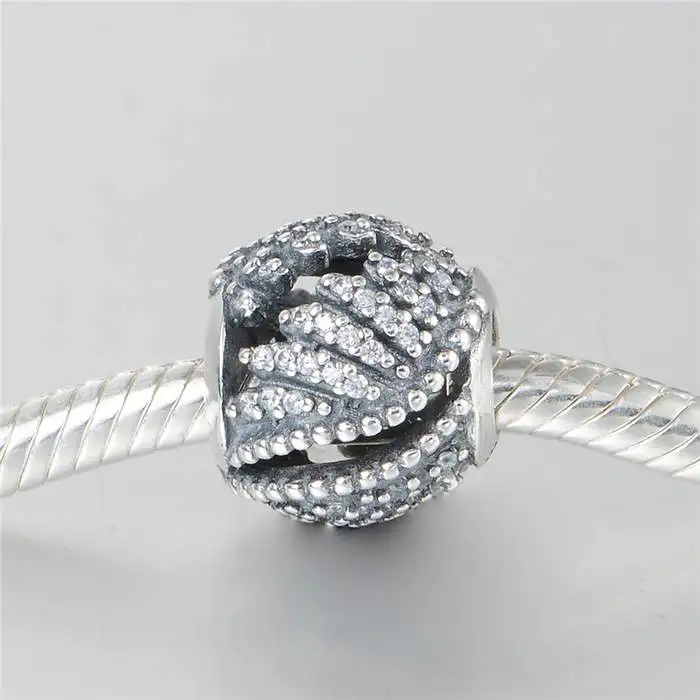 Новый величественные и перьями Красивые Micro Pave перо феникса шарма 925 пробы