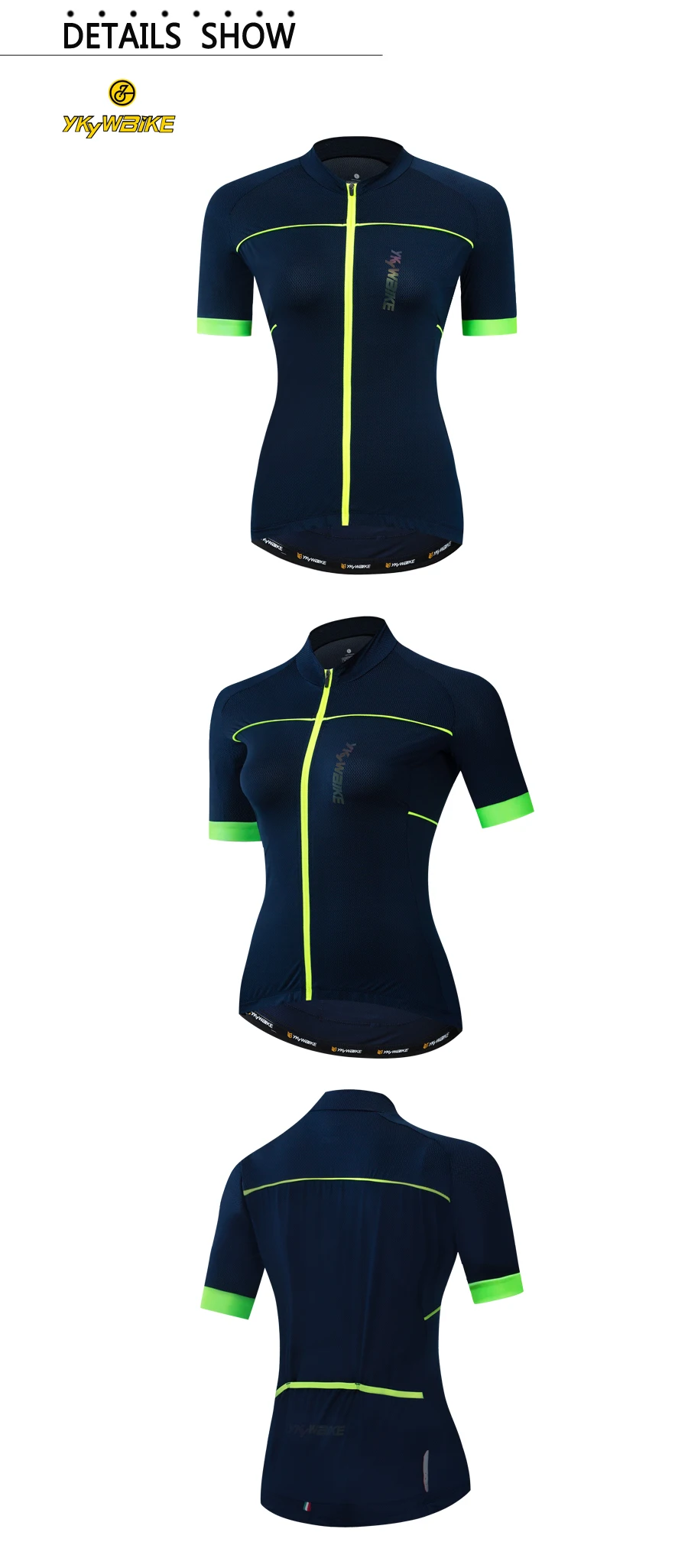 YKYWBIKE Женская велосипедная Джерси Pro Fit Женская Дорога MTB велосипед Джерси футболка для бега Светоотражающая логотип Высококачественная велосипедная одежда