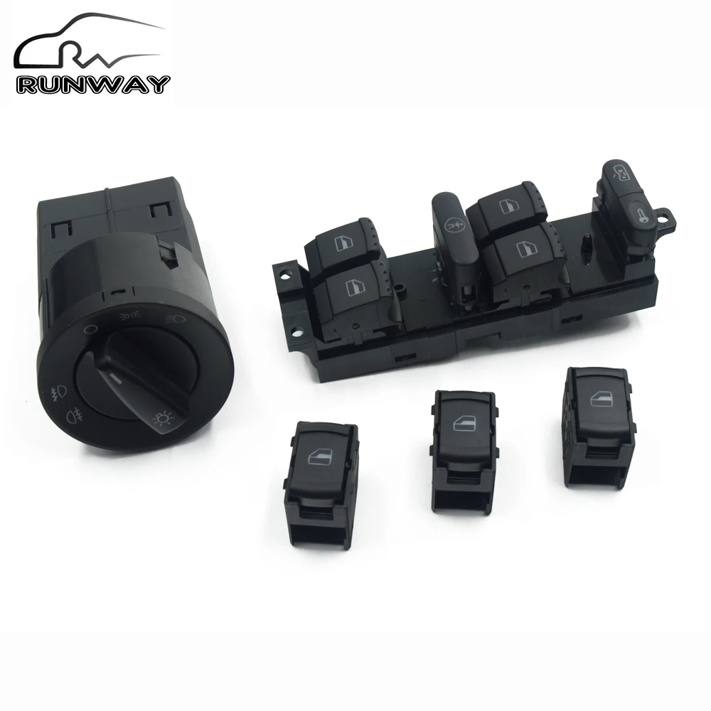 Кнопка переключения стеклоподъемника для Volkswagen VW JETTA GOLF MK4 POLO BORA A4 Passat B5 BEETLE 1J4 959 857D
