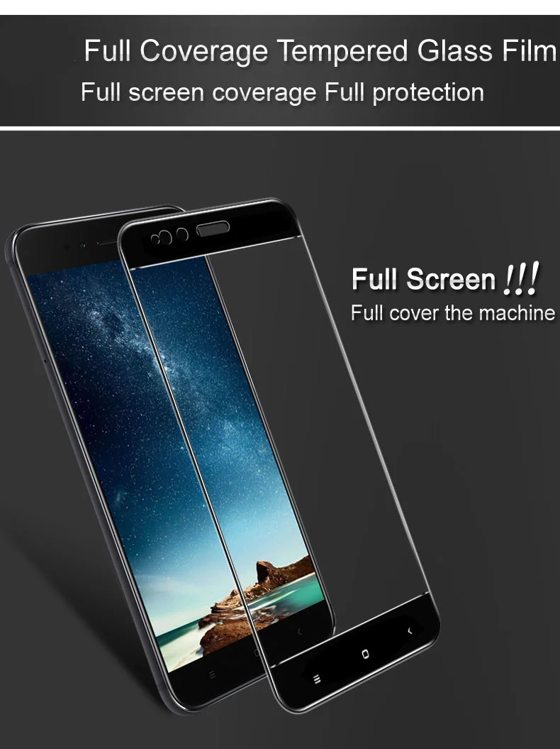 1 шт. закаленное Стекло для xiaomi mi a1 Экран протектор 5X полное покрытие 5x 3D изогнутая