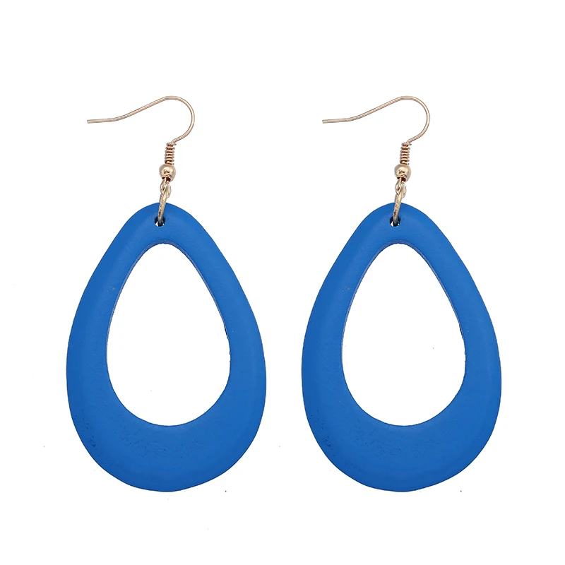 Деревянный ажурный дизайн 5 цветов подвеска в виде капли воды для африканских