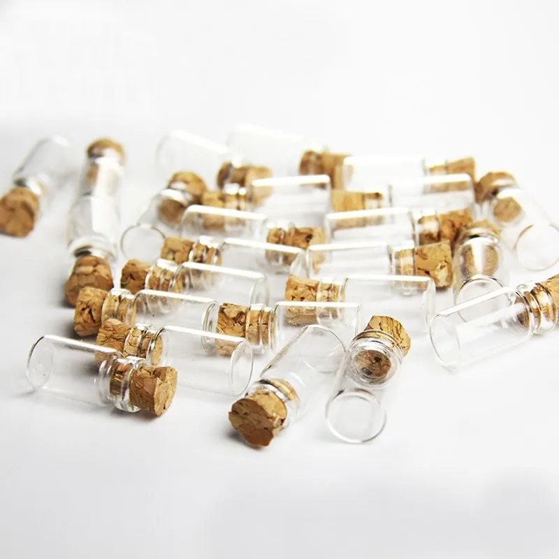 Стеклянные мини бутылки из пробкового дерева 43*22 мм 20 шт. пластиковые пробки