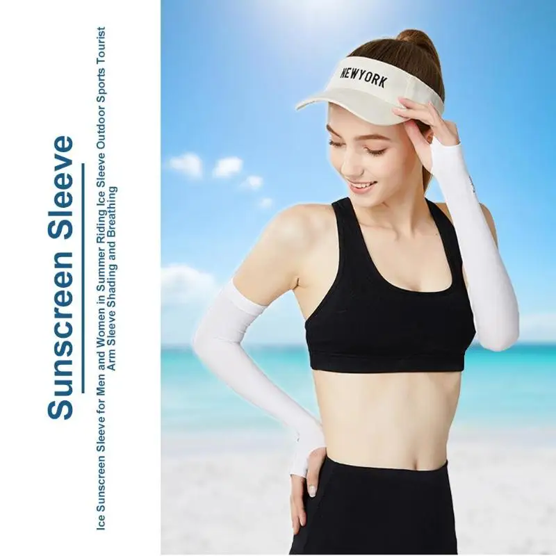 

2pcs Sports Running Arm Sleeves Breathable Ice Silk Basketball Arm Sleeves Cover For Men Women Boys Girls