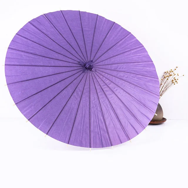 diameter 60cm purple DIY картина Мини масло бумажный зонтик для девочек мальчиков студентов китайский бамбуковый белый бумажный зонтик дети зонтик - Цвет: diameter 60cm purple