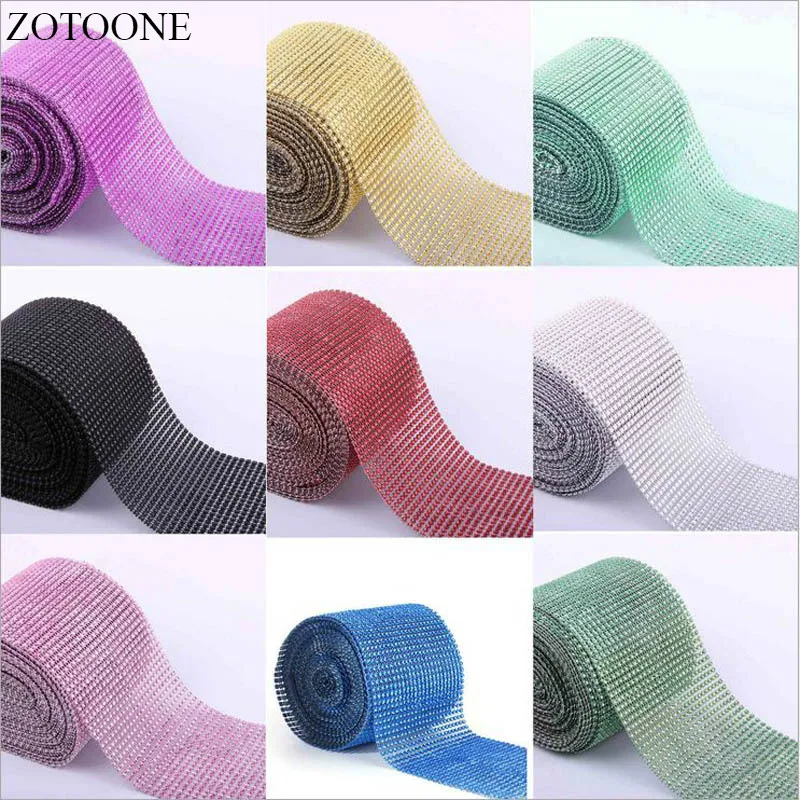 ZOTOONE 5 10 ярдов стразы горячей фиксации Стразы для одежды ручной работы 24 ряда