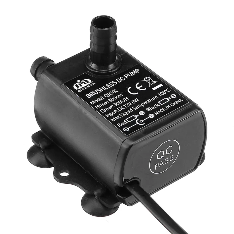 Непрерывный DC 5 В/12 в 6 Вт водяной насос USB гнездовой разъем ультра-тихий мини бесщеточные водяные насосы постоянного тока PC ABS
