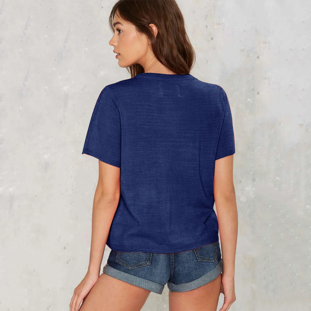 Фото RichLuLu 2017 Solid Blue Rainbow Printed T-shirts Crew Neck Short Sleeve Women Top Tees Casual Ladies T-shirt Женская одежда RichLuLu 2017 Solid Blue Rainbow Printed T-shirts Crew Neck Short Sleeve Women Top Tees Casual Ladies T-shirt Женская одежда