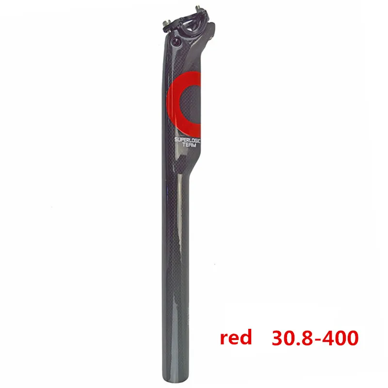 red 30.8 Запчасти для велосипедного велосипеда, подседельный штырь, дорожная стойка сидения для горного велосипеда, усиленные Аксессуары для велосипеда, углеродная трубка 27,2/30,8/31,6 - Цвет: red 30.8
