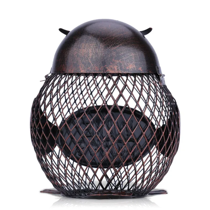 European Style Antique Imitation Owl Piggy Bank Iron Art Home Creative Personality Decoration Accessories Kids Gift Toy M97 | Дом и сад
