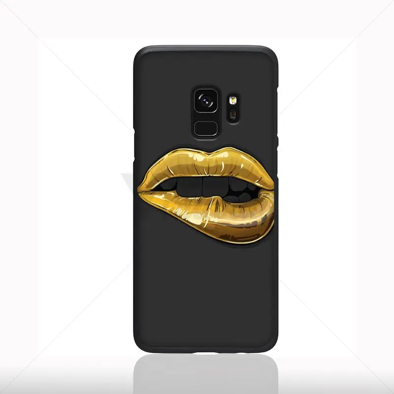Yinuoda sexy red woman lip DIY Luxury High-end Protector phone Case For Samsung Galaxy note 8 note9 s7 S10plus s9 s8 plus funda | Мобильные