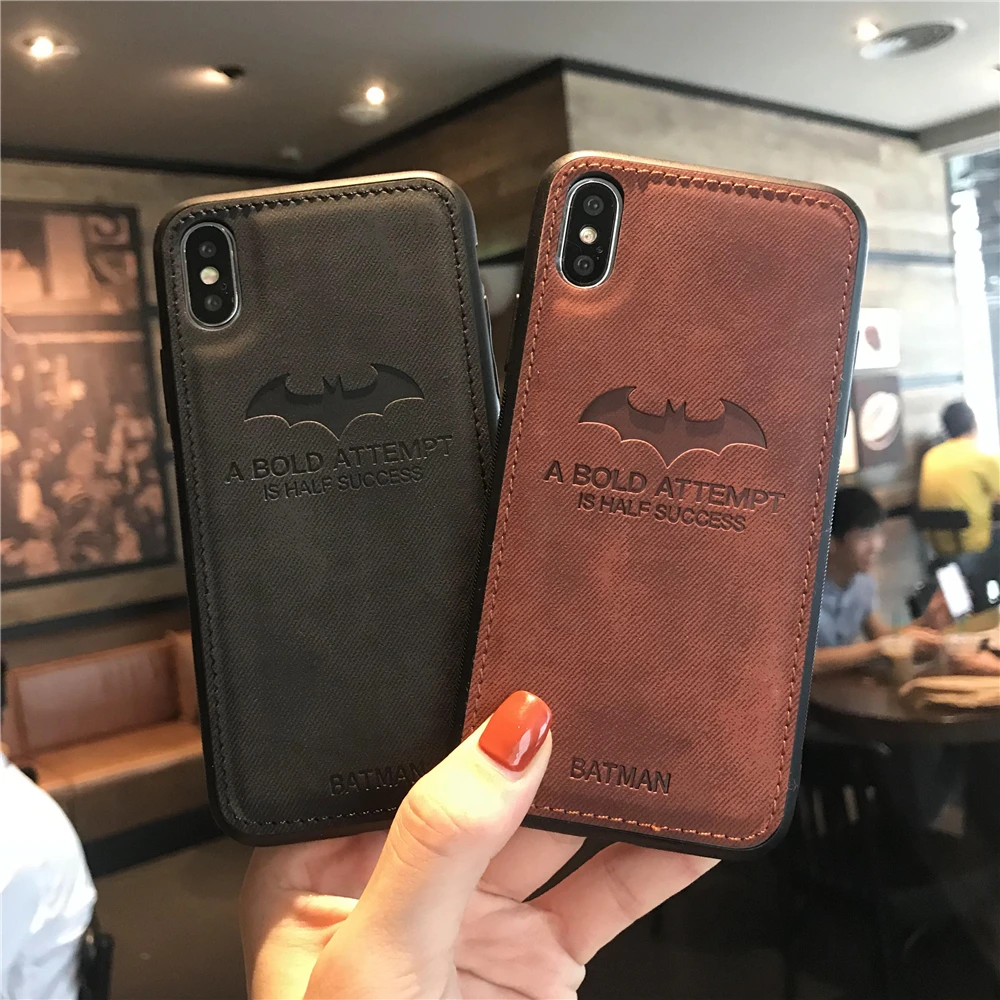 Роскошные Marvel Super Hero Человек-паук Бэтмен олень узор чехол для телефона iPhone 7 8 плюс