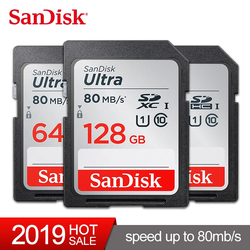 SanDisk Ultra Original sd карта 16 ГБ 32 SDHC 64 Гб 128 SDXC Class 10 памяти C10 до 80 МБ/с Поддержка камеры USH