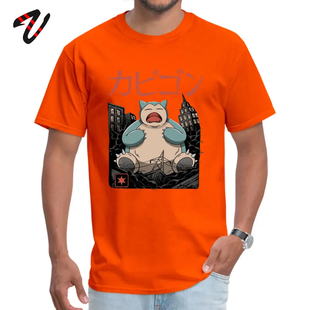 Attrack Snorlax Покемон с вырезом лодочкой футболки Пикачу японского аниме влюбленных Повседневная майка Графический Хлопок Топ футболки мужские