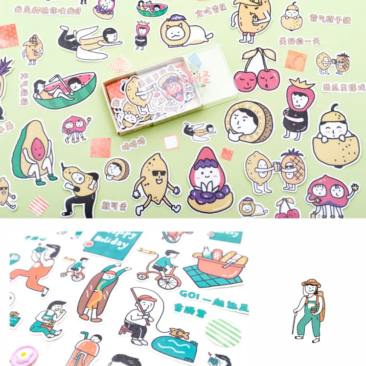 50 шт/1 упаковка Kawaii PET канцелярские наклейки стучать милый дневник декоративные мобильные наклейки Скрапбукинг DIY ремесленные наклейки