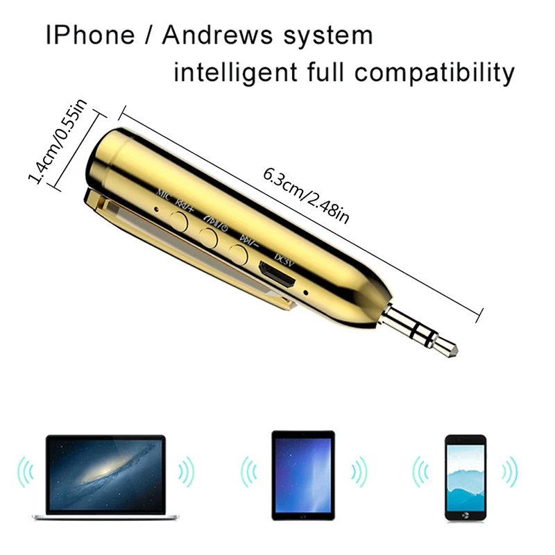 Bluetooth приемник 3 5 мм разъем аудио музыка беспроводной адаптер автомобильный Aux