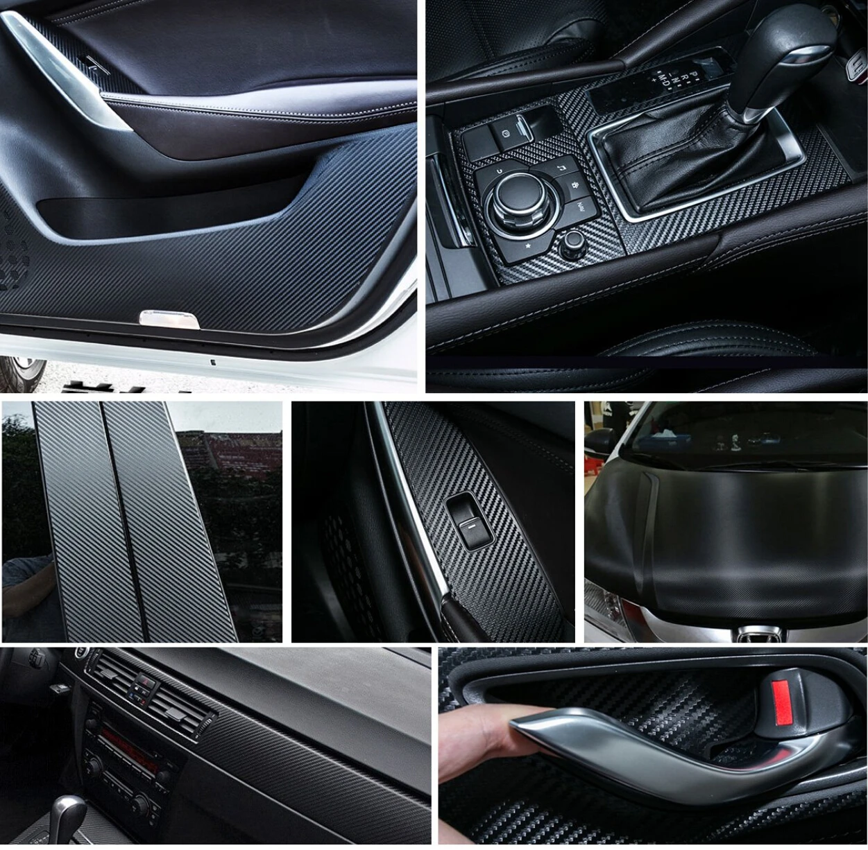 3D наклейки из углеродного волокна для Renault Megane 2 3 Duster Logan Clio 4 3 Laguna 2 Sandero Scenic 2 Captur Fluence Kango