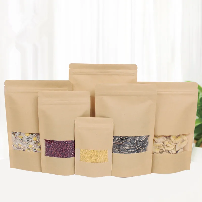 Коричневые крафт бумажные подарочные драги 5 шт. мешки для конфет Свадебный пакет