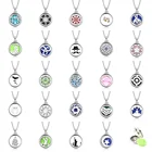 Смешанный стиль круглый 27 мм ароматическая подвеска ожерелье Ароматерапия из нержавеющей стали диффузор для эфирных масел духи коробка медальон кулон