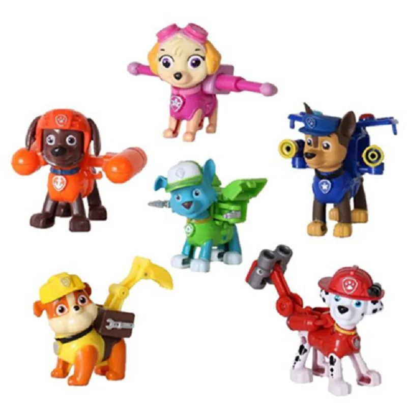 Paw Patrol Psi Action Pack Pups Apollo Marshal Skye Rubble Chase Zume Rocky Rescue Team Figure детская игрушка|Игровые