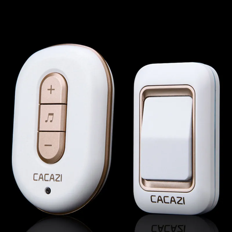 1 transmitter+1 receiver home 300M remote control digital AC 110-220V waterproof button elderly pager plug-in Wireless DoorBell |