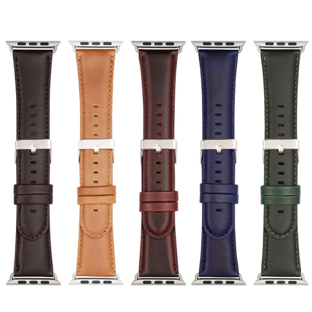 Ремешок из натуральной кожи для Apple watch band 42 мм 38 мм iwatch series 4 3 2 1 44 мм 40 мм ремешок для часов браслет ремень аксессуары