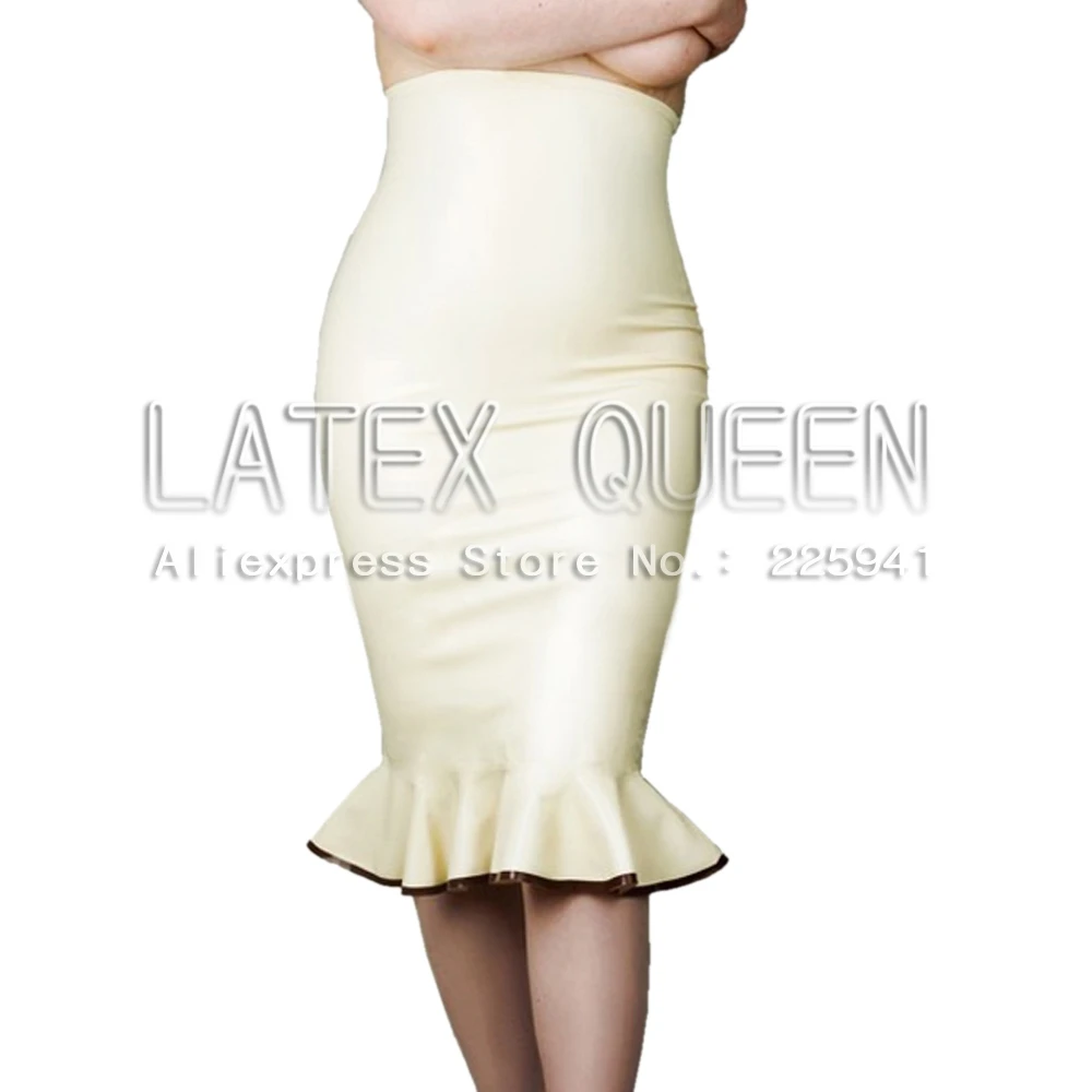 Latex high waist skirt