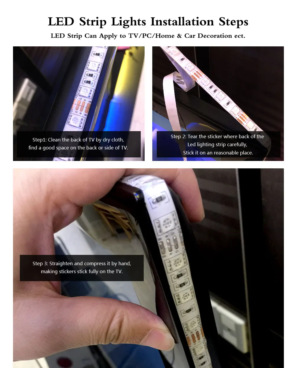 Дешевая Светодиодная лента с питанием от USB, подсветка, RGB, водонепроницаемая, 3528SMD 5050SMD 0,5, 1, 2, 5 м, DC, 5 В, подсветка, домашнее украшение