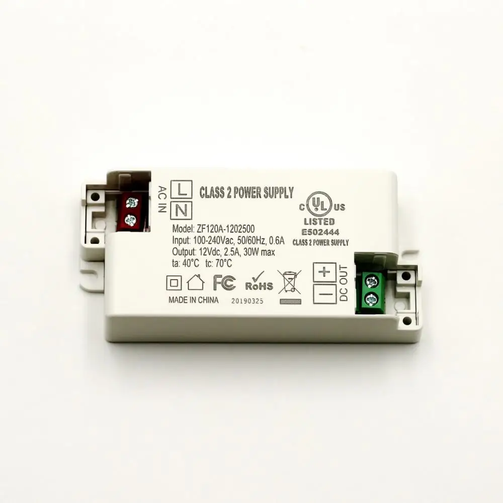 400 шт./лот UL CE RoHS DC 12V 2.5A светодиодный драйвер 30 Вт с постоянным напряжением |