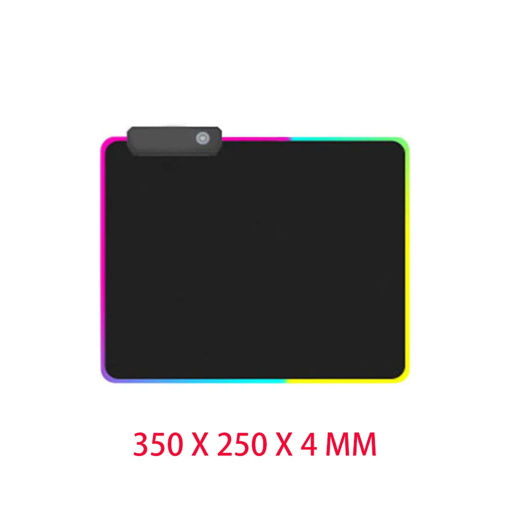 25x35 cm RGB светодиодный коврик для мыши большой коврик для мыши USB Проводное освещение игровой геймер Коврик для мыши Клавиатура Нескользящая цветная светящаяся для ПК коврик для мыши - Цвет: 25x35 cm
