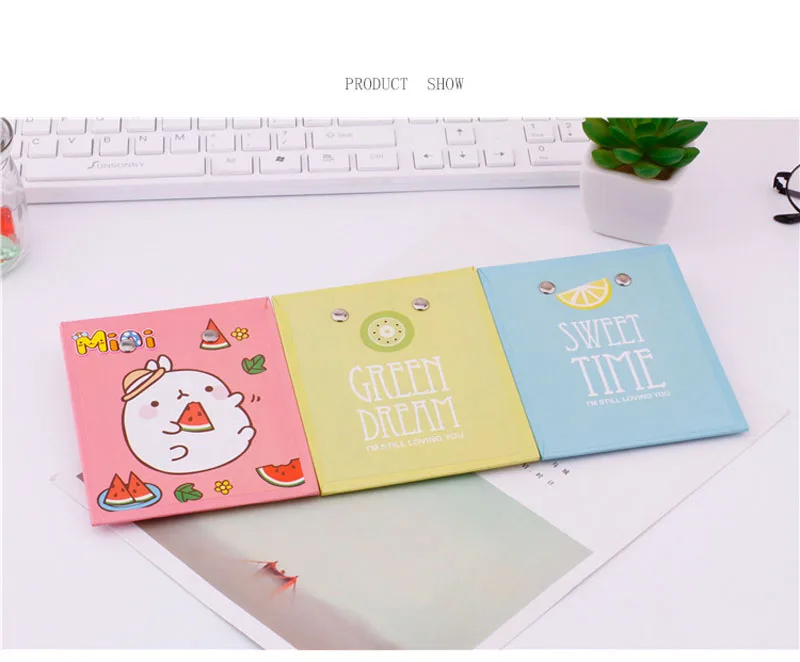 EZONE доска клип Липкие заметки буфер обмена блокнот с фруктовым принтом Kawaii Кролик/лимон/киви стикеры школьные офисные принадлежности