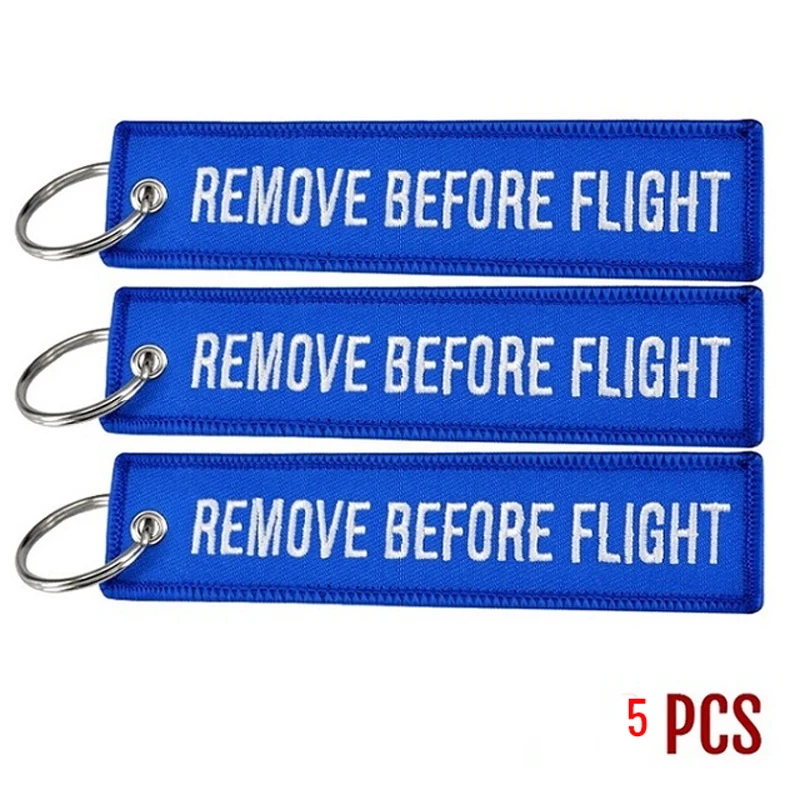 Remove Before Flight Key Chain Embroidery Keychain for Aviation Gifts Red Fob Motorcycle Car Ring Chaveiro 5PCS/LOT | Автомобили и