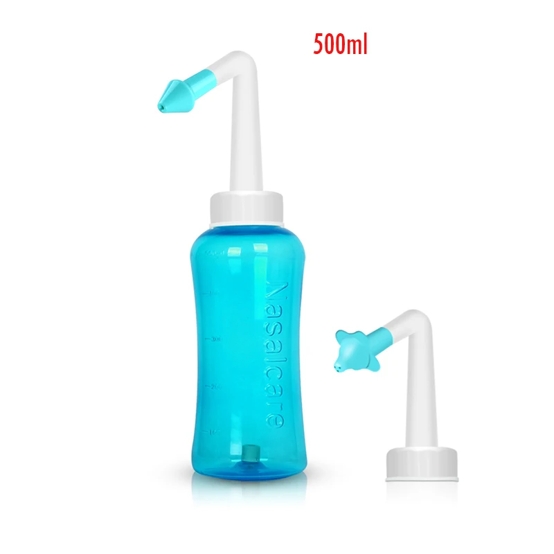 500ml 500 мл средство для мытья носа Neti Pot, защита для носа, увлажняет носовой ирригатор, насадка для чистки, избегайте аллергии, ринит, Синусоидальная краску - Цвет: 500ml